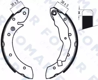 Комлект тормозных накладок FOMAR Friction FO 0579